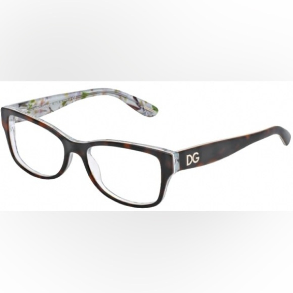 Dolce & Gabbana Women's Eyeglasses DG 3204 2841 Dark Havana Peach Flowers Frame